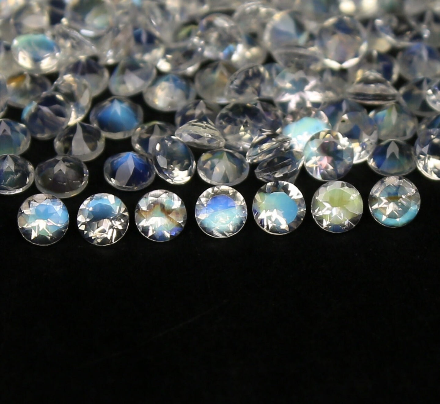 Bulk Sale! 150 Beautifully Cut Rainbow Moonstone