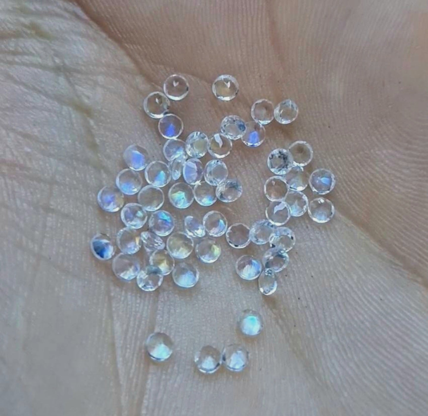 Bulk Sale! 150 Beautifully Cut Rainbow Moonstone