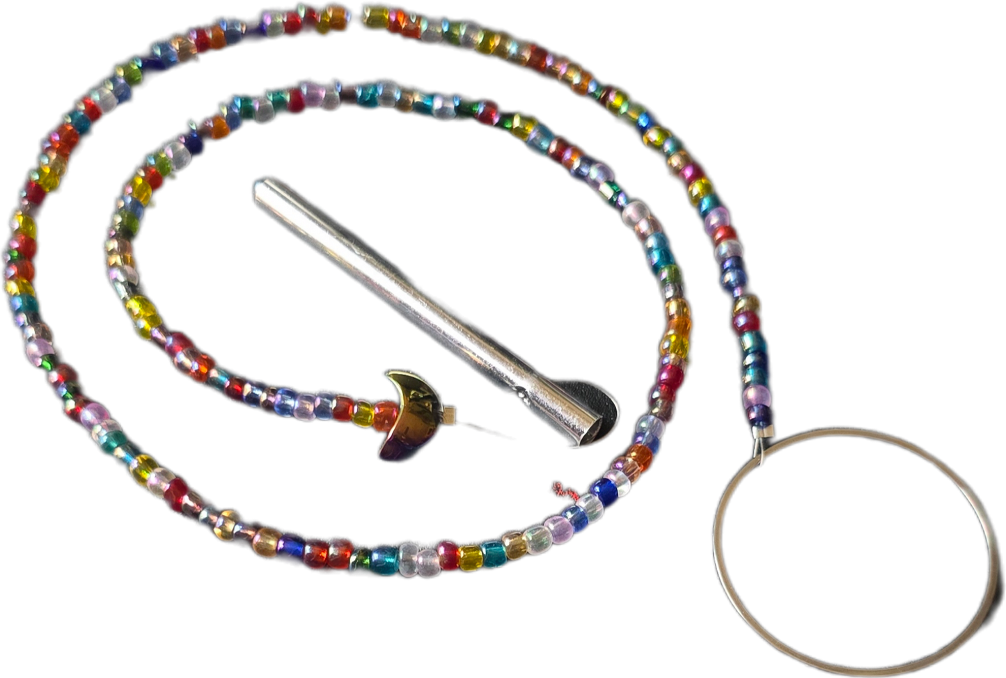 Single Celestial Beaded Curtain Strand | Star or Moon Aura Glass Window Crystals | Custom Boho Decor with Chime (1 Strand)