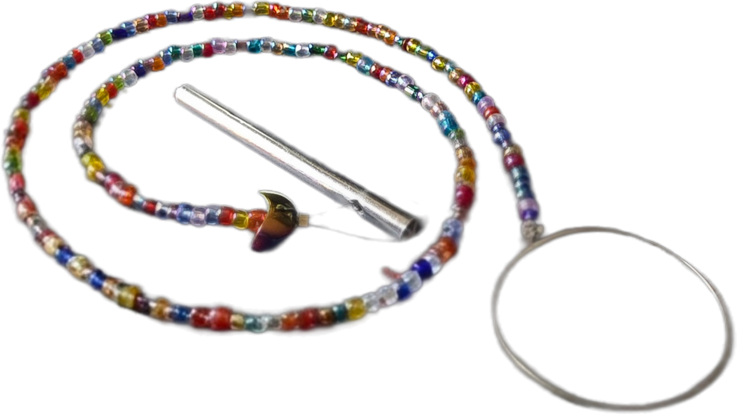 Single Celestial Beaded Curtain Strand | Star or Moon Aura Glass Window Crystals | Custom Boho Decor with Chime (1 Strand)