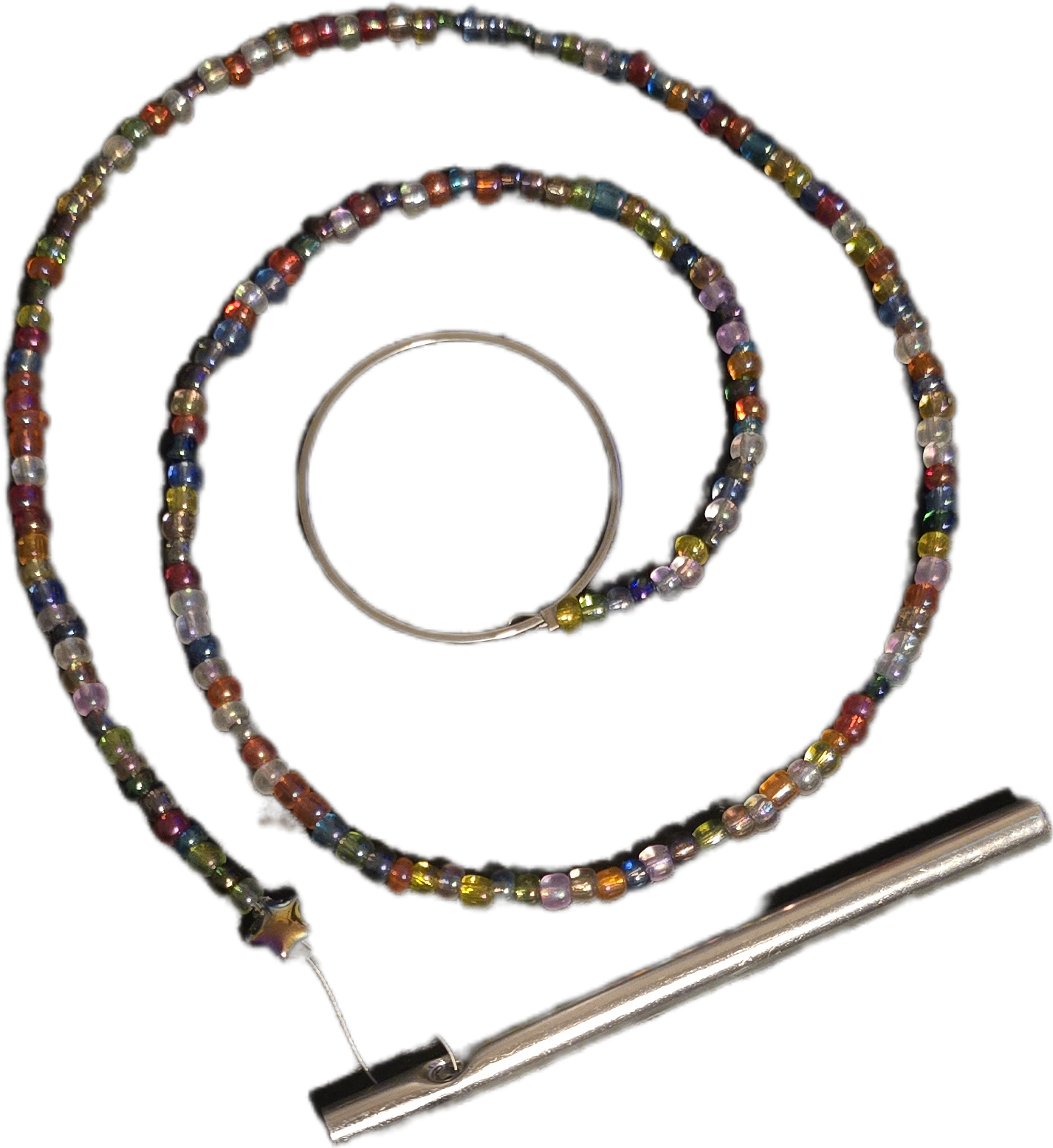 Single Celestial Beaded Curtain Strand | Star or Moon Aura Glass Window Crystals | Custom Boho Decor with Chime (1 Strand)